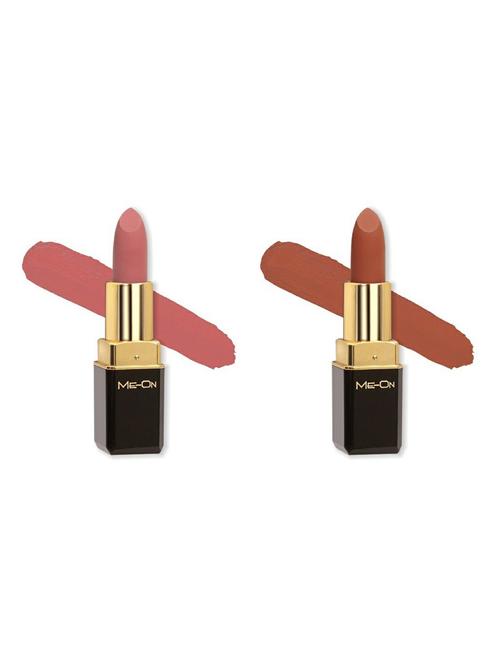 me-on pack of 2 color addict hd matte 8h longlasting lipsticks(4g each) shade#17 and 18 - 18052792 - Very Small Image - 1
