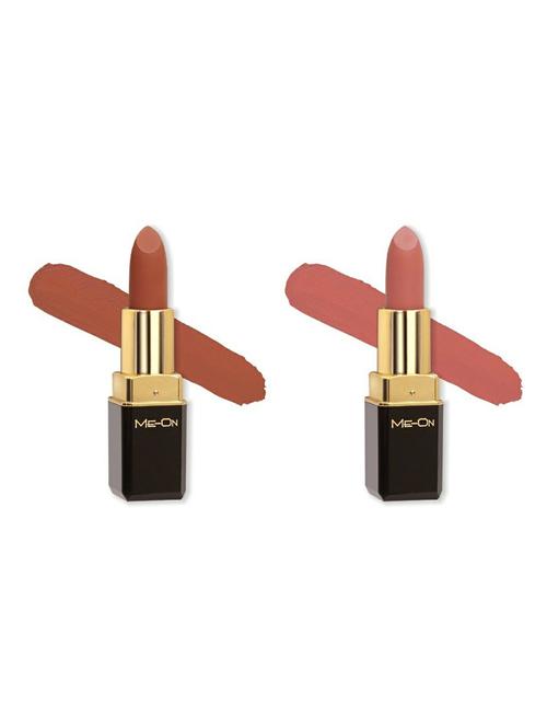 me-on pack of 2 color addict hd matte 8h longlasting lipsticks(4g each) shade#18 and 20 - 18052800 - Very Small Image - 1