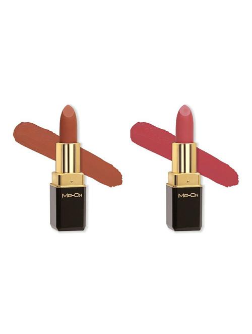 me-on pack of 2 color addict hd matte 8h longlasting lipsticks(4g each) shade#18 and 21 - 18052801 - Very Small Image - 1