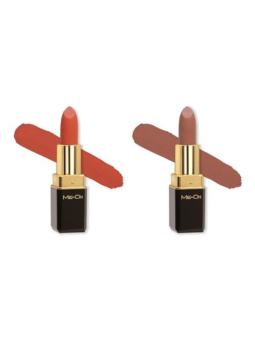 me-on pack of 2 color addict hd matte 8h longlasting lipsticks(4g each) shade#19 and 23 - 18052808 - Very Small Image - 1