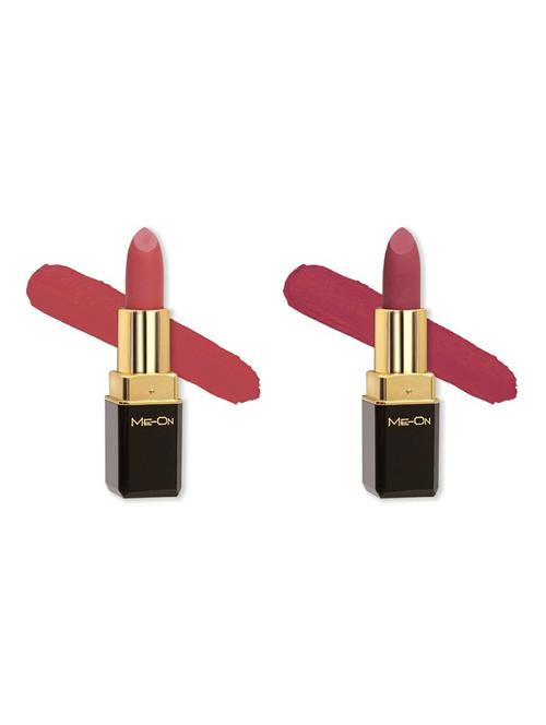 me-on pack of 2 color addict hd matte 8h longlasting lipsticks(4g each) shade#21 and 22 - 18052814 - Very Small Image - 1