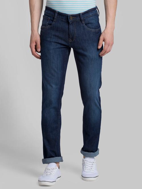 blue mid rise plain jean - 18052855 - Very Small Image - 1