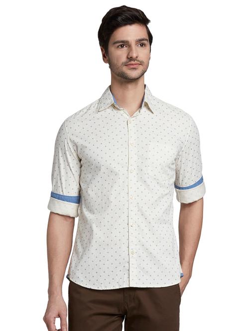 yellow printed casual shirt - 18053174 - Very Small Image - 1