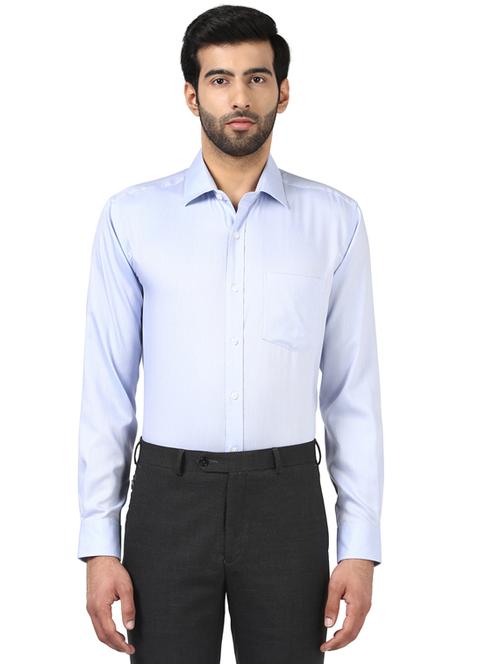 light blue printed formal shirt - 18053317 - Very Small Image - 1
