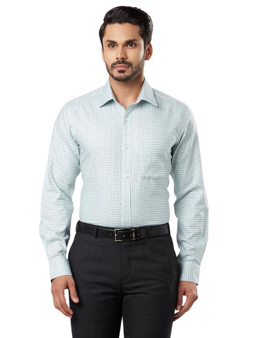 light blue checkered formal shirt - 18053456 - Very Small Image - 1