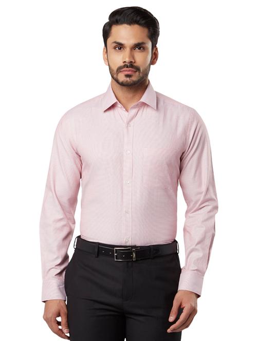 red melange formal shirt - 18053464 - Very Small Image - 1