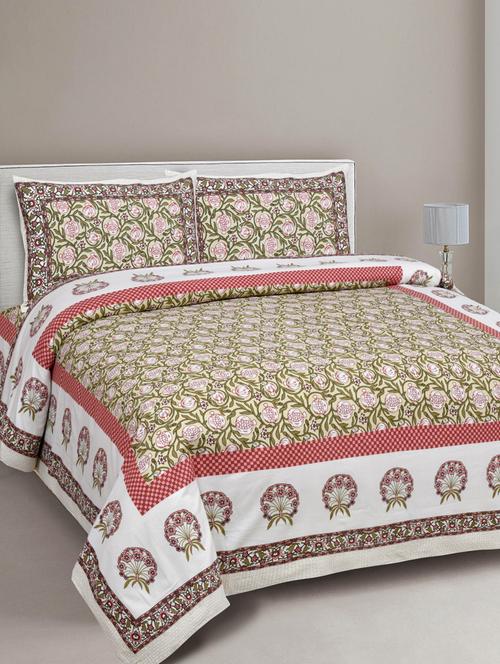 texstylers cotton viscose 210 tc super soft big size (70x100 inches) single bedsheet with 2 pillow covers - 18053763 - Very Small Image - 1
