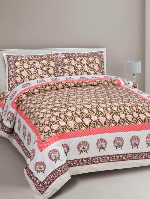texstylers cotton viscose 210 tc super soft big size (70x100 inches) single bedsheet with 2 pillow covers - 18053765 - Very Small Image - 1
