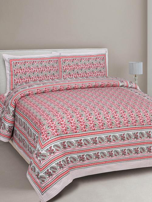 texstylers cotton viscose 210 tc super soft big size (70x100 inches) single bedsheet with 2 pillow covers - 18053767 - Very Small Image - 1