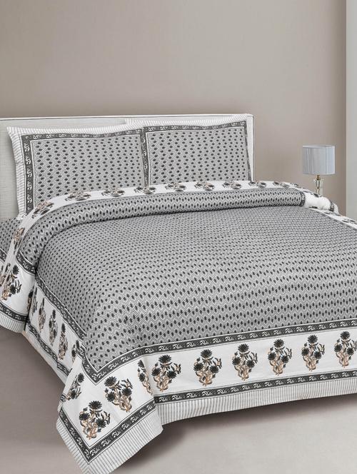 texstylers cotton viscose 210 tc super soft big size (70x100 inches) single bedsheet with 2 pillow covers - 18053778 - Very Small Image - 1