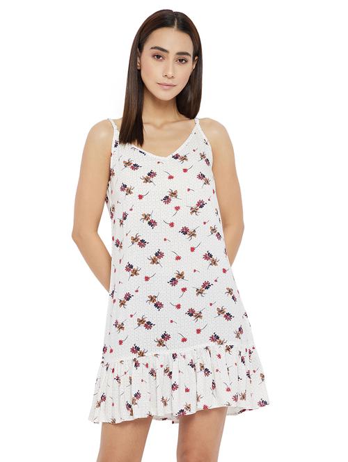v-neck printed babydoll - 18053788 - Very Small Image - 1