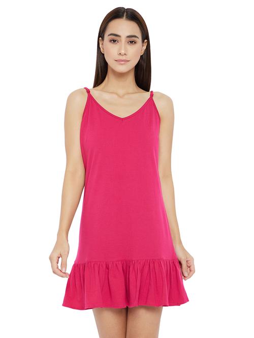 v-neck solid babydoll - 18053797 - Very Small Image - 1