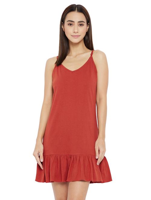 v-neck solid babydoll - 18053801 - Very Small Image - 1