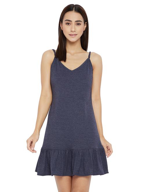 v-neck solid babydoll - 18053809 - Very Small Image - 1