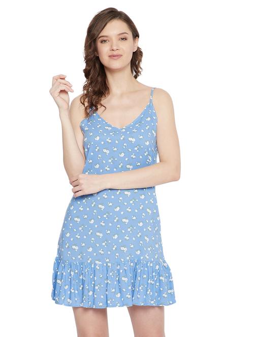 v-neck printed babydoll - 18053811 - Very Small Image - 1