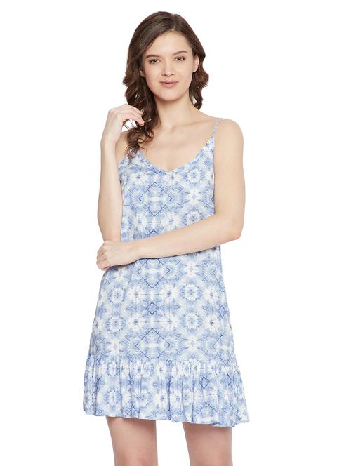 v-neck printed babydoll - 18053813 - Very Small Image - 1