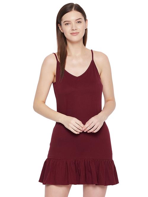 red solid babydoll - 18053830 - Very Small Image - 1