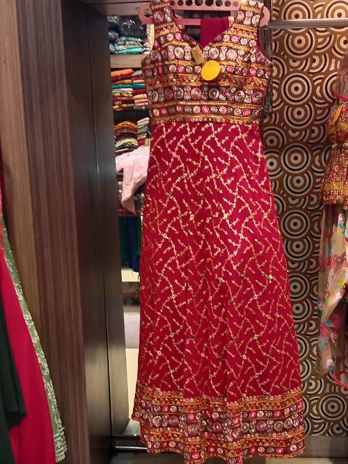 ladies gown with dupatta fabric georgette - 18054198 - Very Small Image - 1