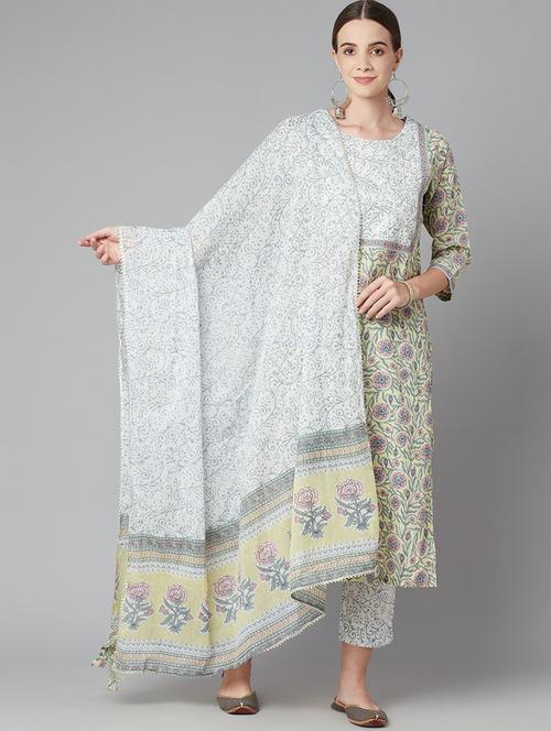 yellow cotton kurta pant set - 18054211 - Very Small Image - 1