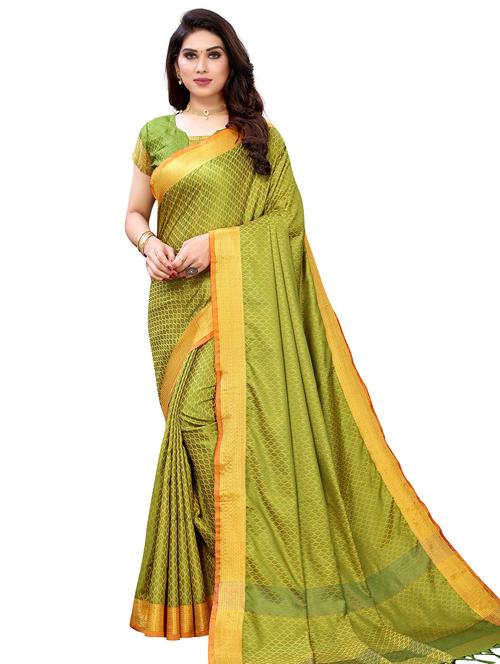 jacquard work kanjivaram saree with blouse - 18054258 - Very Small Image - 1