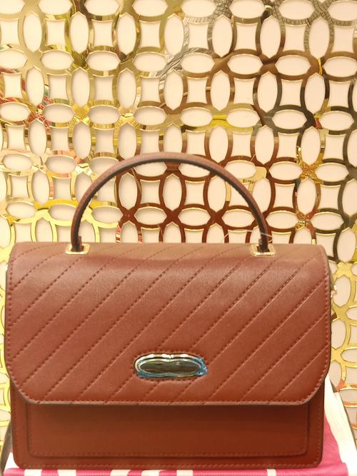 ladies handbag pu leatherette maroon colour - 18054514 - Very Small Image - 1
