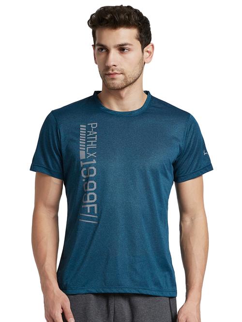 teal chest printed t-shirt - 18055027 - Very Small Image - 1