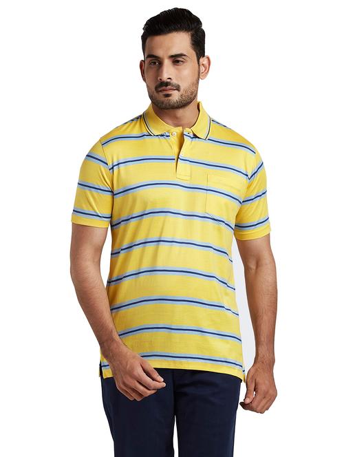yellow striped polo t-shirt - 18055392 - Very Small Image - 1