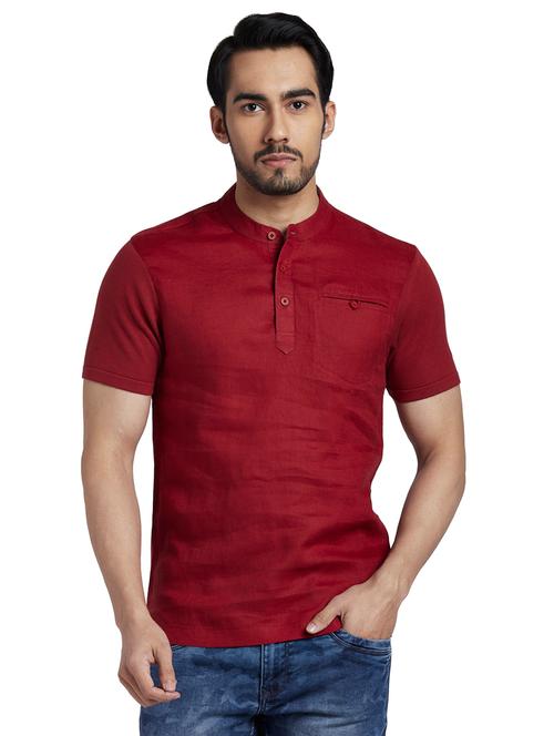 red solid t-shirt - 18055416 - Very Small Image - 1