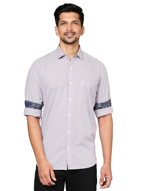 grey striped casual shirt - 18055499 - Very Small Image - 1