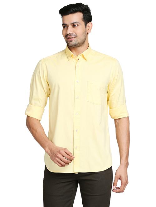 yellow solid casual shirt - 18055506 - Very Small Image - 1