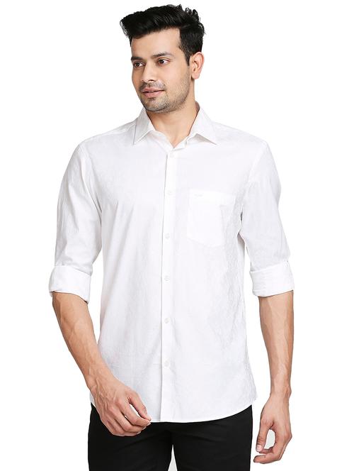 white solid casual shirt - 18055509 - Very Small Image - 1