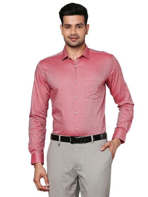 red solid formal shirt - 18055531 - Very Small Image - 1