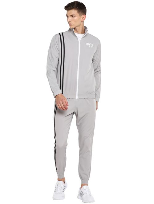 grey striped track pant full length track suit - 18055983 - Very Small Image - 1