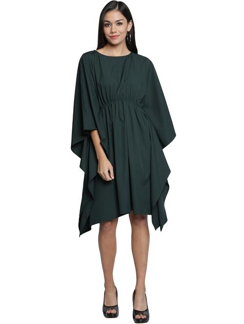 round neck solid kaftan - 18056419 - Very Small Image - 1