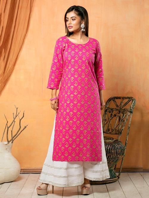 pink printed a-line set - 18056583 - Very Small Image - 1