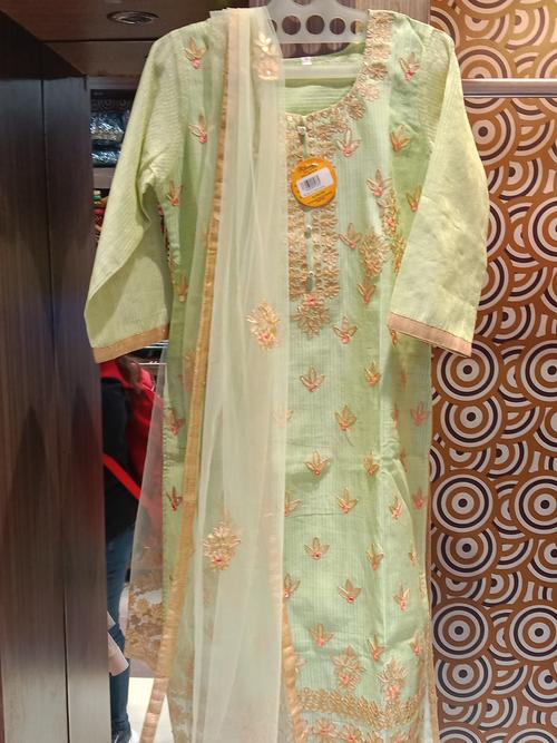 ladies kurta with plazo and dupatta - 18056586 - Very Small Image - 1