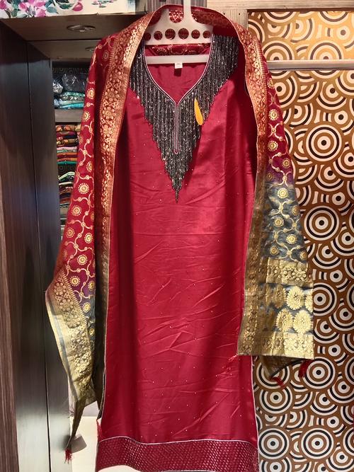 ladies kurti with pant and dupatta - 18056590 - Very Small Image - 1