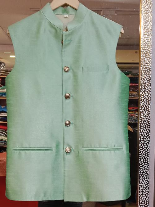 mens jawahar cut jacket fabric silk - 18056655 - Very Small Image - 1