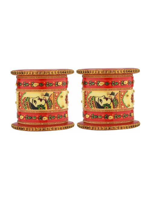 se of 6 pcs red metal bangle - 18057058 - Very Small Image - 1