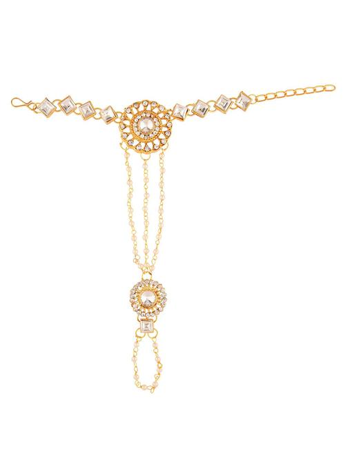white metal beaded bracelet - 18057116 - Very Small Image - 1