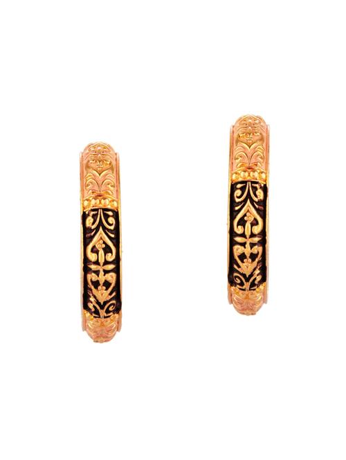 half hoop bali dangle engraved earrings set - 18057154 - Very Small Image - 1