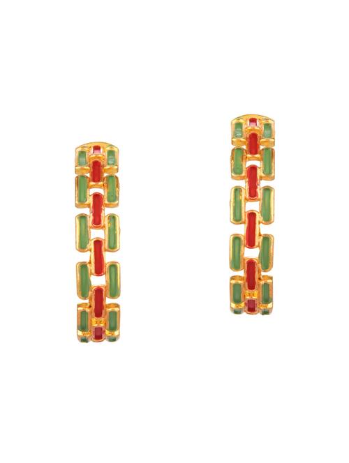 half hoop bali dangle geometric earrings set - 18057157 - Very Small Image - 1