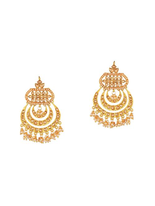 white metal chandellier earring - 18057183 - Very Small Image - 1