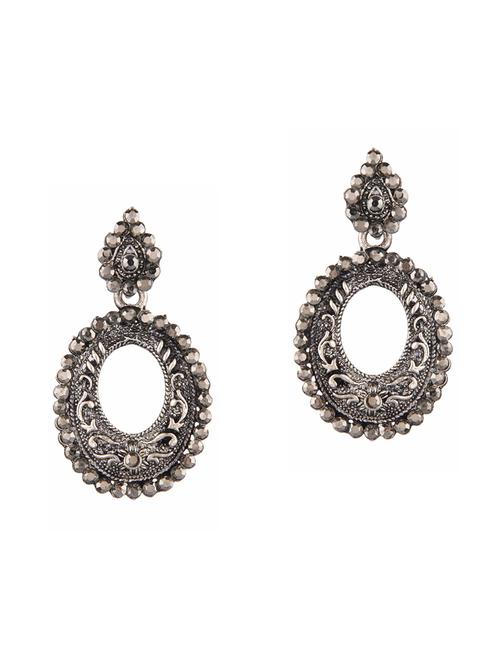 oxidized bohemian drop earrings set - 18057221 - Very Small Image - 1