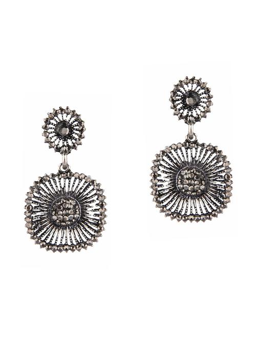 oxidized bohemian drop earrings set - 18057223 - Very Small Image - 1