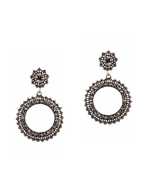 oxidized bohemian drop earrings set - 18057227 - Very Small Image - 1