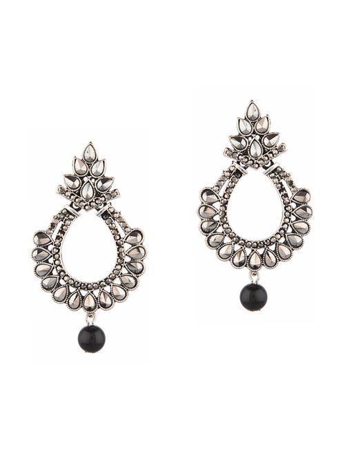 oxidized bohemian drop earrings set - 18057232 - Very Small Image - 1