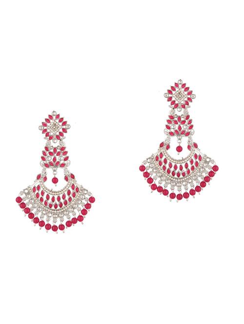 pink metal chandellier earring - 18057391 - Very Small Image - 1