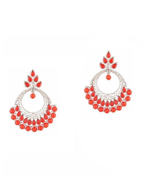 orange metal chandballi earring - 18057398 - Very Small Image - 1