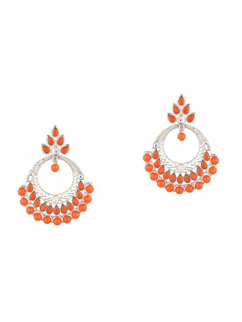 orange metal chandballi earring - 18057401 - Very Small Image - 1